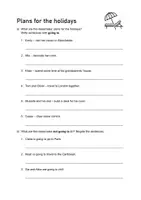 Vorschau - Arbeitsblätter - Plans for the holidays - Going to future: Grammar (English) - Seite 1