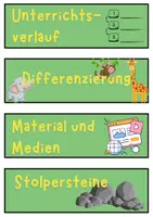 Vorschau - Präsentationen/Tafelbilder - Moderationskarten für den mündlichen Vortrag im Referendariat - Deckblatt