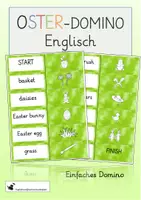 Vorschau - Spiele - Ostern -Domino Englisch - Deckblatt