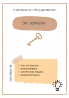 Vorschau - Arbeitsblätter - Philosophieren mit Jugendlichen III : "Der Schlüssel" - Seite 1