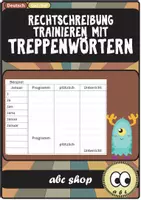 Vorschau - Arbeitsblätter - Mit Treppenwörtern Rechtschreibung trainieren - Deckblatt