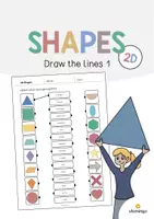 Aperçu - Cartes d'exercices - 2D Shapes / Formes 2D: Draw the lines 1 (Fiche d'exercices d'anglais) - Page de couverture