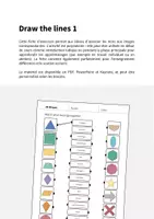 Aperçu - Cartes d'exercices - 2D Shapes / Formes 2D: Draw the lines 1 (Fiche d'exercices d'anglais) - Page 1