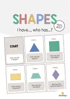 Aperçu - Jeux - 2D Shapes / Formes 2D: I have..., who has...? (Jeu pour le cours d'anglais) - Page de couverture