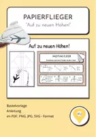 Vorschau - Mal- und Bastelvorlagen - „Auf zu neuen Höhen!“ – Papierflieger-Bastelvorlage - Deckblatt