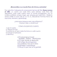 Vista previa - Manualidades / Dibujos para colorear - Rumy colorea y escribe el ABC (FICHAS COMPRENSIÓN LECTORA) - página 3