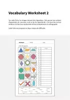 Aperçu - Fiches - 2D Shapes / Formes 2D: Vocabulary Worksheet 2 (Fiche d'exercices d'anglais) - Page 1