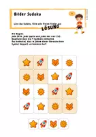 Vorschau - Arbeitsblätter - Sudoku Rätsel für Kinder mit süßen Motiven oder Zahlen - Seite 2