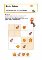 Vorschau - Arbeitsblätter - Sudoku Rätsel für Kinder mit süßen Motiven oder Zahlen - Seite 3