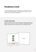Aperçu - Fiches - Garden / Jardin: Vocabulary Cards (Cartes de mots) - Page 1