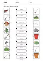 Aperçu - Cartes d'exercices - Garden / Jardin: Draw the lines 1 (Fiche d'exercices d'anglais) - Page 3