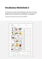 Aperçu - Fiches - Garden / Jardin: Vocabulary Worksheet 2 (Fiche d'exercices d'anglais) - Page 1