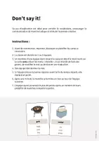Aperçu - Jeux - Barbecue & Picnic / Barbecue et pique-nique: Don’t say it! (Jeu pour le cours d'anglais) - Page 1