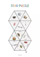 Aperçu - Jeux - Barbecue & Picnic / Barbecue et pique-nique: Star Puzzle (Jeu pour le cours d'anglais) - Page 2