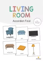Aperçu - Fiches - Living Room / Salon: Accordion Fold (Jeu pour le cours d'anglais) - Page de couverture