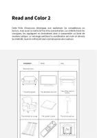 Aperçu - Cartes d'exercices - Living Room / Salon: Read and Color 2 (Fiche d'exercices d'anglais) - Page 1
