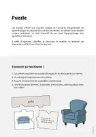 Aperçu - Jeux - Living Room / Salon: Puzzle (Puzzle pour le cours d'anglais) - Page 1