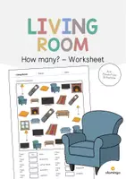 Aperçu - Cartes d'exercices - Living Room / Salon: How many? – Worksheet (Fiche d'exercices d'anglais) - Page de couverture