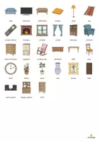 Aperçu - Jeux - Living Room / Salon: Vocabulary Game (Jeu pour le cours d'anglais) - Page 3