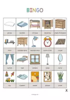 Aperçu - Jeux - Bedroom / Chambre: Bingo (Jeu pour le cours d'anglais) - Page 2