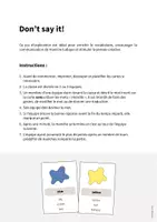 Aperçu - Jeux - Colours / Couleurs: Don’t say it! (Jeu pour le cours d'anglais) - Page 1