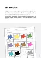 Aperçu - Matériel pour travaux manuels / dessin - Colours / Couleurs: Cut and Glue (Fiche d'exercices d'anglais) - Page 1
