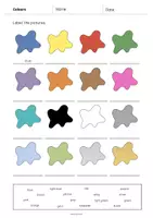 Aperçu - Fiches - Colours / Couleurs: Vocabulary Worksheet 1 (Fiche d'exercices d'anglais) - Page 3