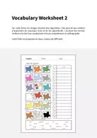 Aperçu - Fiches - Colours / Couleurs: Vocabulary Worksheet 2 (Fiche d'exercices d'anglais) - Page 1