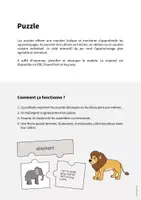 Aperçu - Jeux - Zoo Animals / Animaux du zoo: Puzzle (Puzzle pour le cours d'anglais) - Page 1