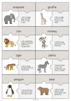 Aperçu - Jeux - Zoo Animals / Animaux du zoo: Puzzle (Puzzle pour le cours d'anglais) - Page 2