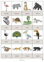 Aperçu - Jeux - Zoo Animals / Animaux du zoo: Drawing Game (Jeu pour le cours d'anglais) - Page 3