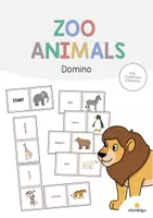 Aperçu - Jeux - Zoo Animals / Animaux du zoo: Domino (Jeu pour le cours d'anglais) - Page de couverture