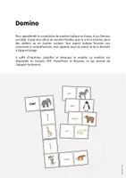 Aperçu - Jeux - Zoo Animals / Animaux du zoo: Domino (Jeu pour le cours d'anglais) - Page 1
