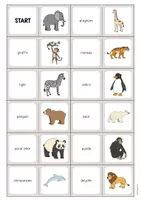 Aperçu - Jeux - Zoo Animals / Animaux du zoo: Domino (Jeu pour le cours d'anglais) - Page 2