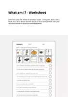 Aperçu - Cartes d'exercices - Halloween: What am I? - Worksheet (Fiche d'exercices d'anglais) - Page 1
