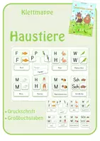 Vorschau - Fördermaterial/Inklusion - Klettmappe: Haustiere (Bild/Anlaut/Wort) - Deckblatt