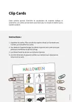 Aperçu - Cartes / Images - Halloween: Clip Cards (Cartes à pince pour le cours d'anglais) - Page 1