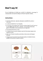 Aperçu - Jeux - Pizza: Don’t say it! (Jeu pour le cours d'anglais) - Page 1