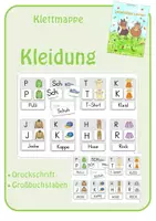 Vorschau - Fördermaterial/Inklusion - Klettmappe: Kleidung (Bild/Anlaut/Wort) - Deckblatt