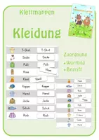 Vorschau - Fördermaterial/Inklusion - Klettmappen: Kleidung (Zuordnung Wortbild & Begriff) - Deckblatt