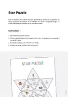 Aperçu - Jeux - Spring / Printemps: Star Puzzle (Jeu pour le cours d'anglais) - Page 1