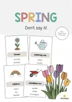 Aperçu - Jeux - Spring / Printemps: Don’t say it! (Jeu pour le cours d'anglais) - Page de couverture