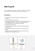 Aperçu - Jeux - Spring / Printemps: Don’t say it! (Jeu pour le cours d'anglais) - Page 1