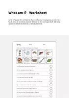 Aperçu - Cartes d'exercices - Spring / Printemps: What am I? - Worksheet (Fiche d'exercices d'anglais) - Page 1