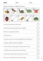 Aperçu - Cartes d'exercices - Spring / Printemps: What am I? - Worksheet (Fiche d'exercices d'anglais) - Page 3