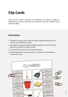 Aperçu - Cartes / Images - Cleaning / Nettoyage: Clip Cards (Cartes à pince pour le cours d'anglais) - Page 1