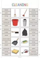 Aperçu - Cartes / Images - Cleaning / Nettoyage: Clip Cards (Cartes à pince pour le cours d'anglais) - Page 2