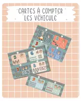 Aperçu - Jeux - 🚗 Cartes à compter – Thème Les véhicules - Page de couverture