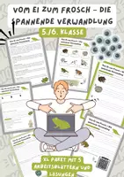 Vorschau - Arbeitsblätter - Vom Ei zum Frosch – Die spannende Verwandlung | Unterrichtsreihe "Wirbeltiere", Biologie 5./6. Klasse - Deckblatt