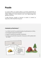 Aperçu - Jeux - Camping: Puzzle (Puzzle pour le cours d'anglais) - Page 1